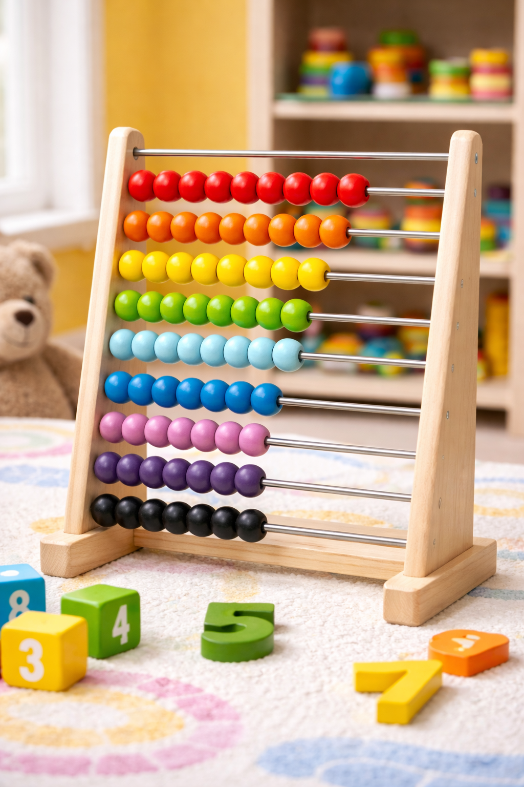 Kids Colorful Counting Beads Abacus